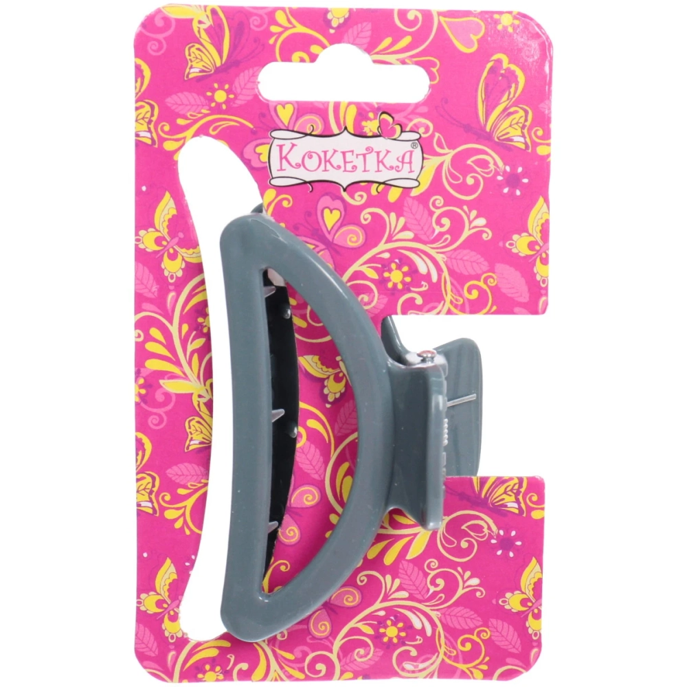 Заколка-краб для волос на блистере «Magic Gloss», трапеция, микс 6 цветов, 6,5см