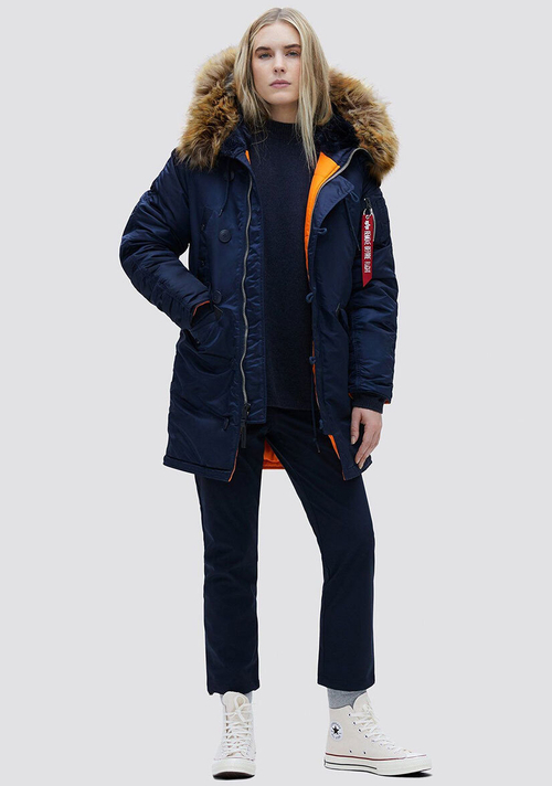 Куртка Аляска Женская - Alpha N-3B W Parka (синий/оранж - r.blue/orange)