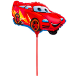 Шар Фольгированный Тачка красная на палочке (Красный)