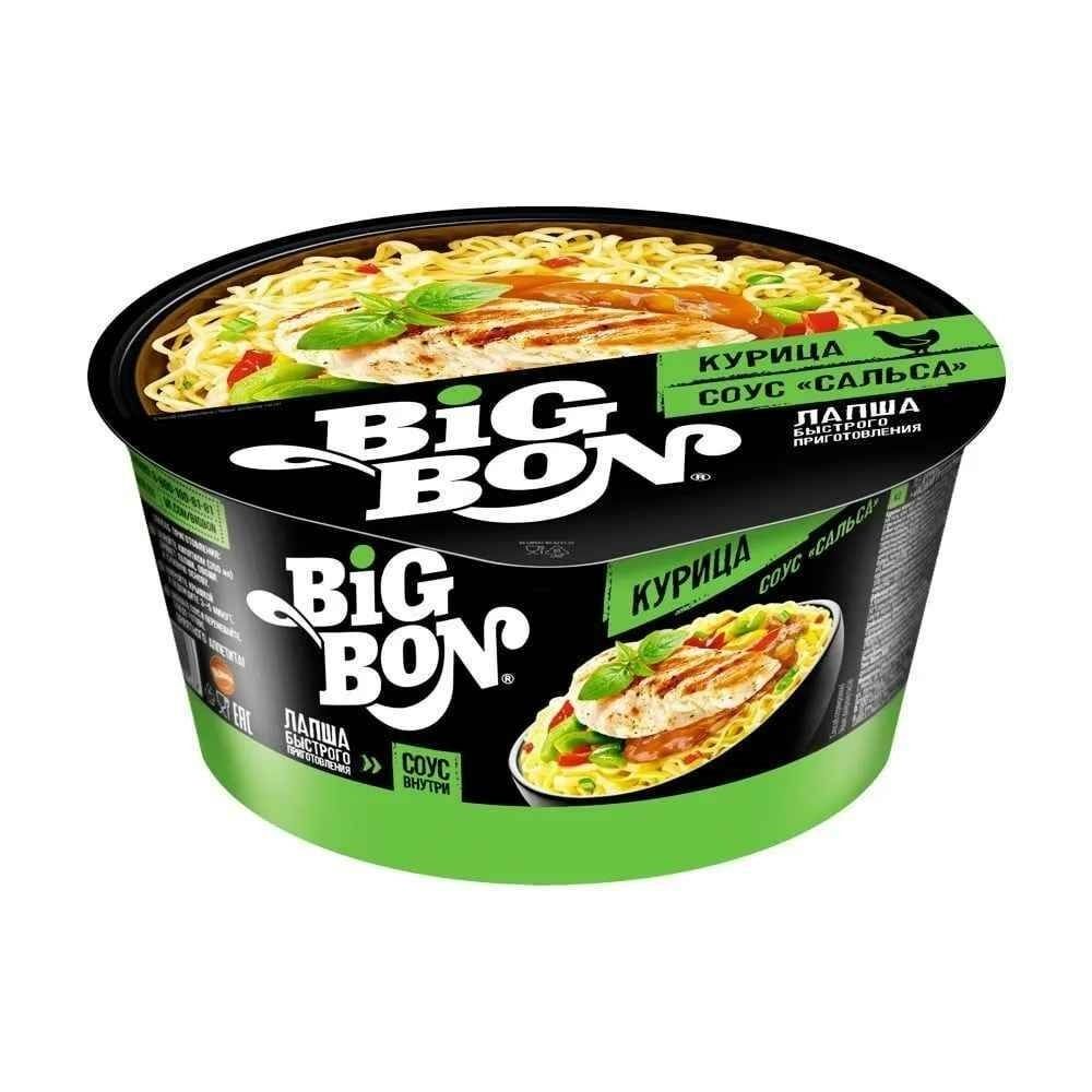 Лапша Big Bon Курица и соус сальса 85 г 3 шт