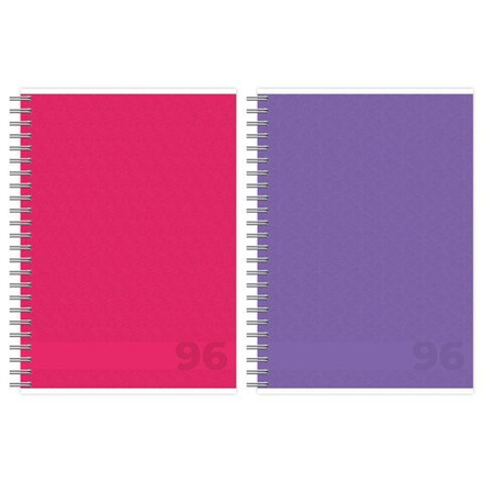 Тетрадь А4  96л кл. гребень Academy Style "Сиреневый, фуксия" твин.УФ-лак