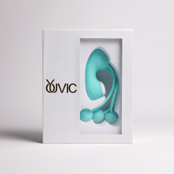 Вакуумный стимулятор с вагинальными виброшариками Youvic, бирюзовый