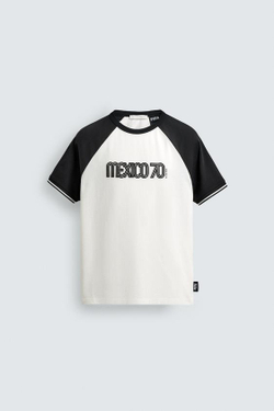 ZARA ФУТБОЛКА КОЛОР-БЛОК MEXICO 70 FIFA WORLD CUP™ FIFA CLASSICS, БЕЛЫЙ