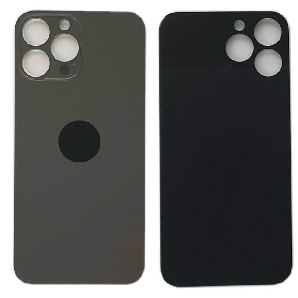 Задняя крышка для Apple iPhone 13 Pro Max Серый (стекло, широкий вырез под камеру) - Премиум