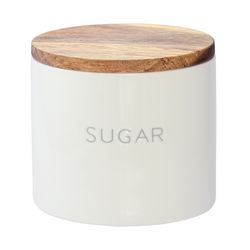 Банка керамическая для хранения сахара, 400 мл, белая