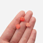 Подвеска резная "Роза", 7,5мм, продольное отверстие, коралловая пудра