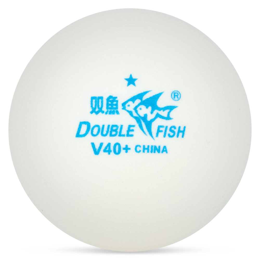 Мяч для наст. тенниса DOUBLE FISH 1* Ball, арт. V40+1, диам. V40+мм,плаcтик,упак.100 шт,белый