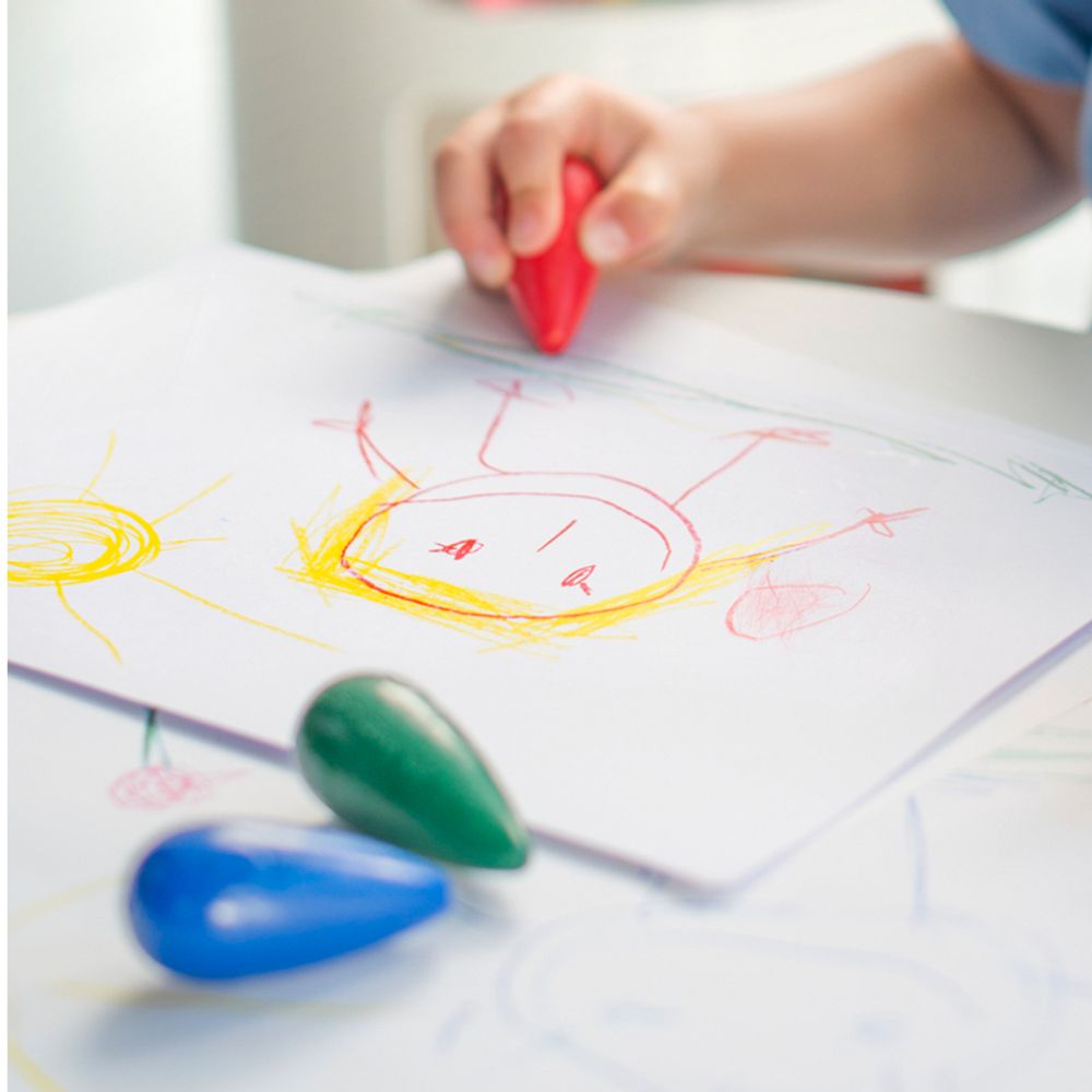 Мелки восковые Faber-Castell 04цв., фигурные, блистер, европодвес