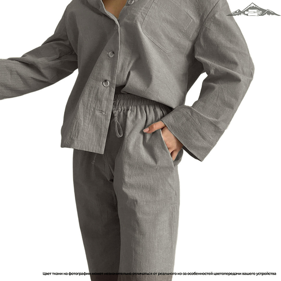 Вареный (стираный) хлопок, цв.Тёпло-коричнево-серый | ш.250 см | 120 г/м² | хлопок-100%