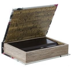 GAEM Шкатулка-книга с замком, L19 W6 H25 см