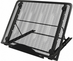 Подставка для книг, ноутбуков, планшетов, BRAUBERG "Germanium", 240х195х20мм, черная, металл, 237987