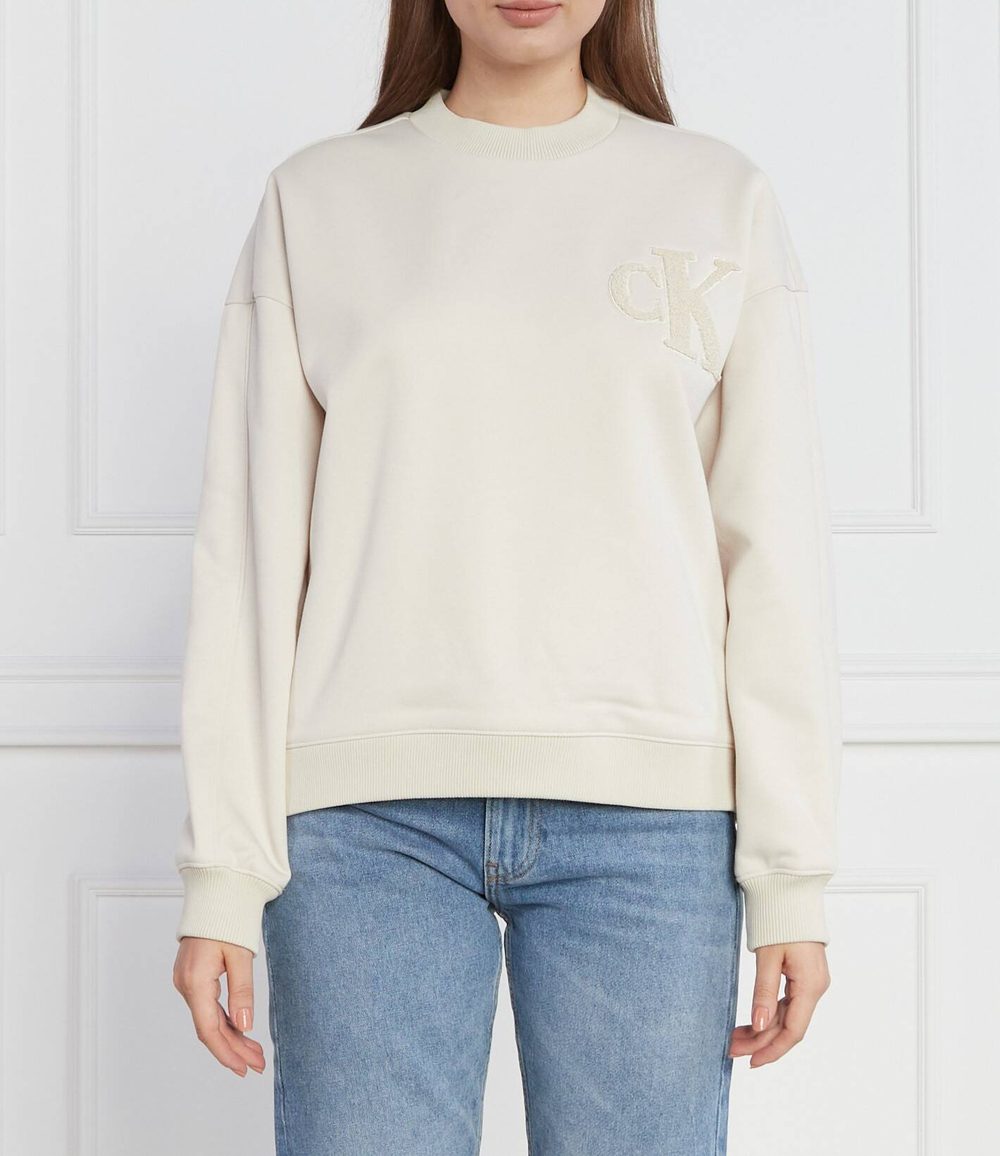 Худи CHENILLE CK CREWNECK CALVIN KLEIN JEANS - бежевый(J20J221729)