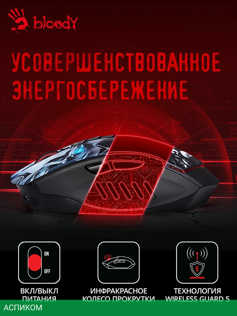 Мышь A4Tech Bloody R80 Plus SKULL