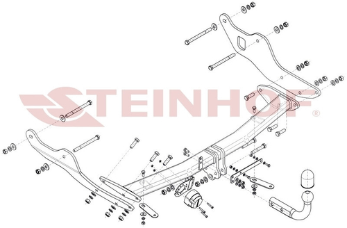 Фаркоп на Hyundai Staria 2022- (паспорт и сертификат в комплекте)(без электрики) Steinhof.H-292