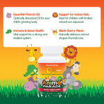 NaturesPlus, Animal Parade®, витамин D3, со вкусом черешни, 12,5 мкг (500 МЕ), 90 таблеток в форме животных
