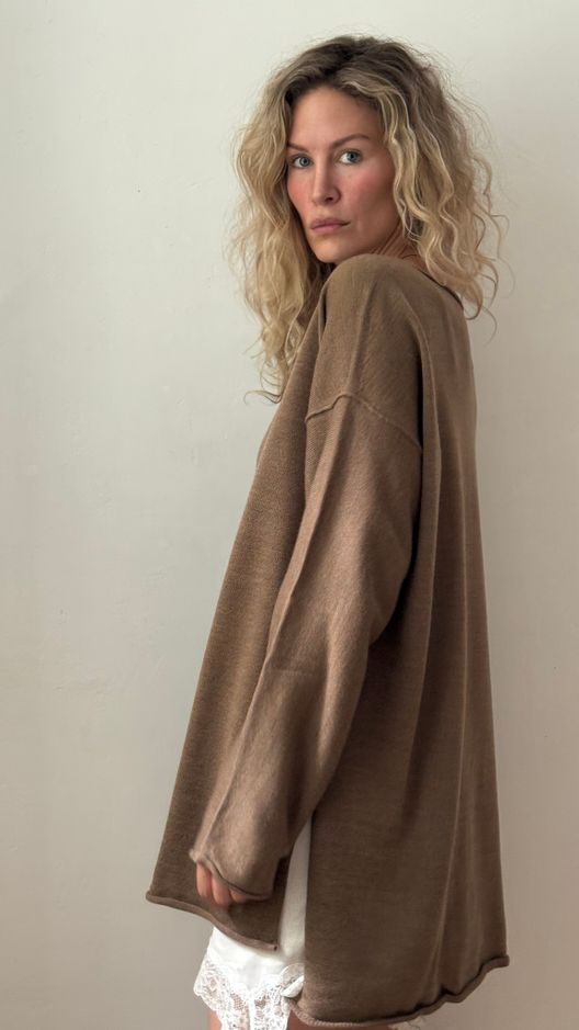 Трикотажная кофта оверсайз, шоколадная / Bohemian Lovers