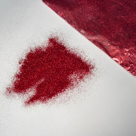 Блестки в пакетике 10 гр 0,1 мм красные