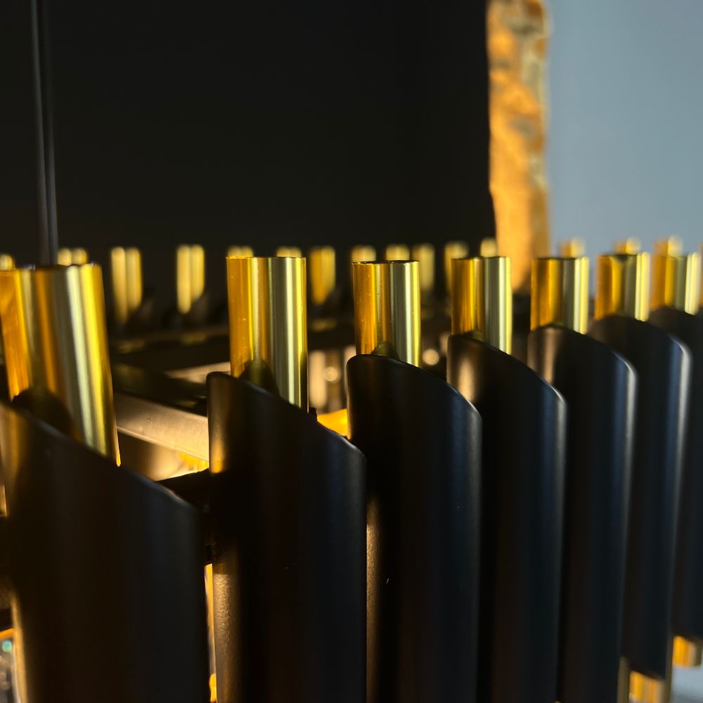 Подвесная Люстра Empire Black Rectangular Chandelier Crystal By Imperiumloft