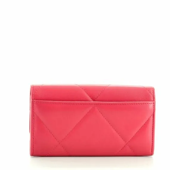 Кошелек Chanel 19 с клапаном лососевый