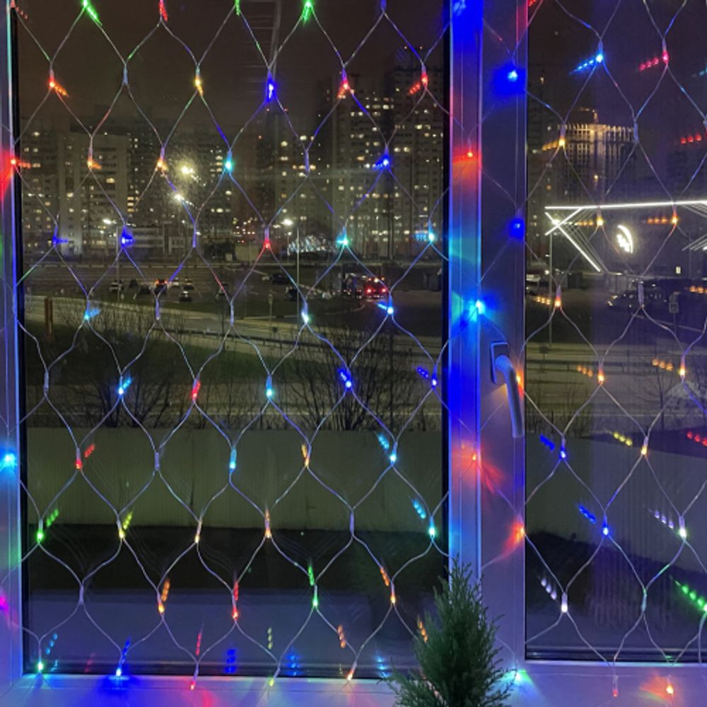 ENIS-01R ЭРА Гирлянда LED Сеть 1,8 м*1,5 м RGB, 220V, IP20