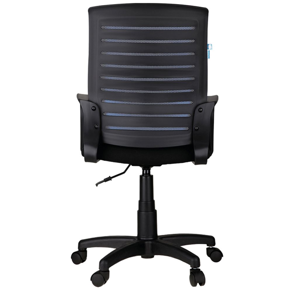 Кресло оператора Helmi HL-M16 R "Vivid", спинка ткань-сетка синяя/сиденье ткань черная