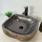 Раковина из речного камня RS-66089 46х43х15 из натурального камня