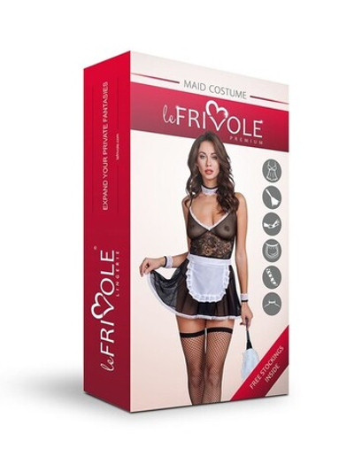 Костюм Откровенной домработницы ML (Цвет: черный с белым)