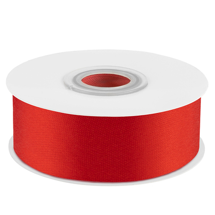 Лента атласная (2,5 см*22,85 м) Красный, 1 шт.