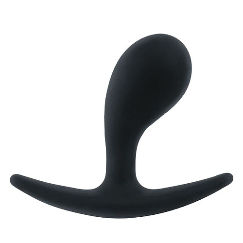 Черная анальная пробка 5,5см эргономичной формы Bior Toys Sex Expert SEM-55191