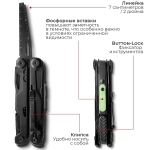 Мультитул KaiRox KR33-B Черный