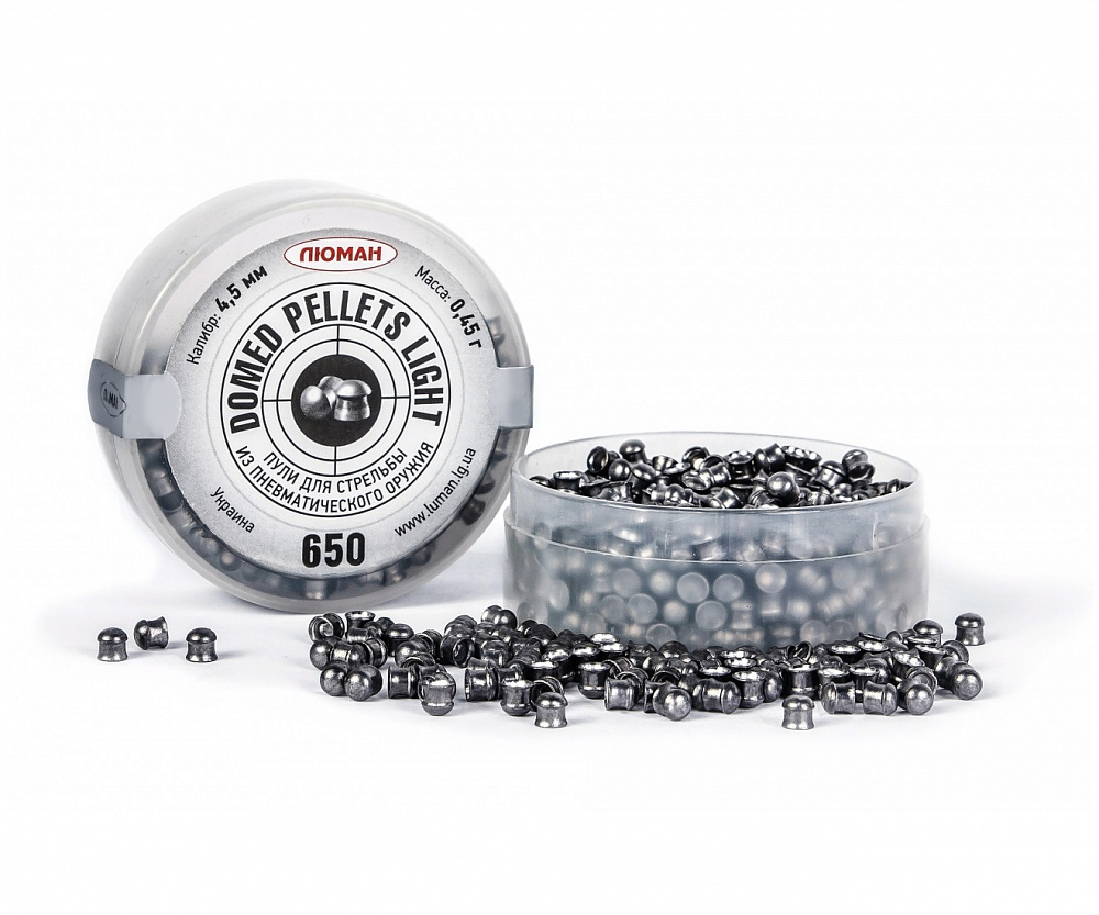 Пули пневматические Люман "Domed pellets light" 0,45гр. 4,5мм (650шт.)