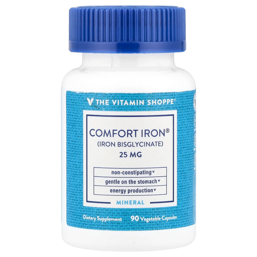 The Vitamin Shoppe, Comfort Iron®, 25 мг, 90 растительных капсул