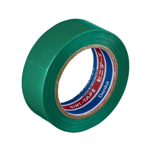 Лента изоляционная Denka Vini Tape, 19 мм, 10 м, зеленая 102GREEN10M
