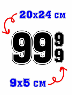 Термо наклейка цифра 1 на спортивную одежду