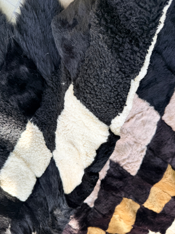 Покрывало меховое ковер из шкуры овчины