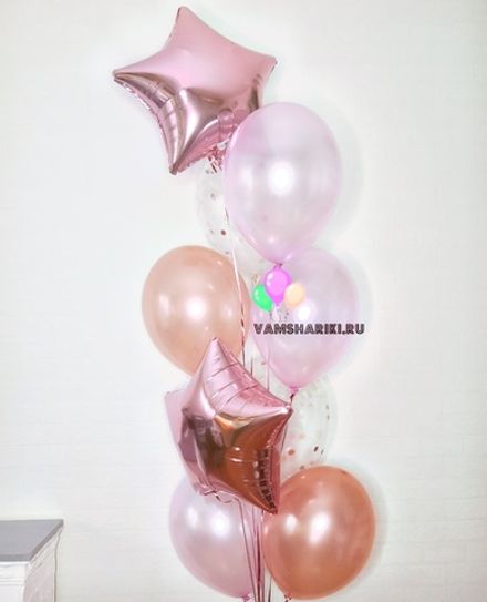 Фонтан розовых шаров "Приятный презент"