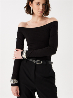 Лонгслив с открытыми плечами