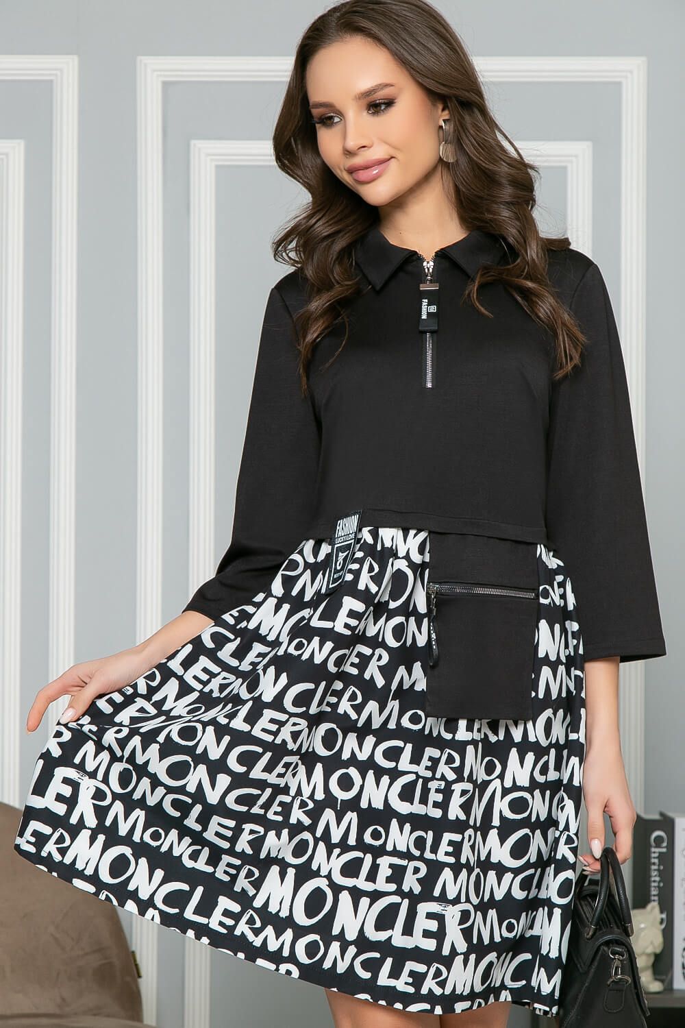 Платье "Алия" (блэк энд вайт) П5125 LT Collection