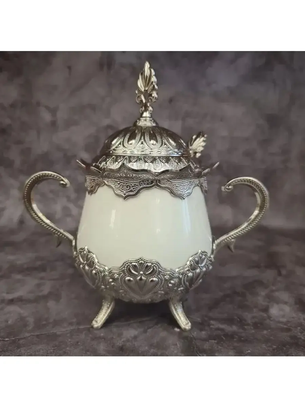Сахарница керамическая с ложкой