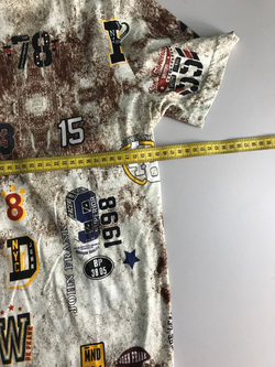 Футболка John Frank пестрая, маркировка S, визуально на 44/46 размер