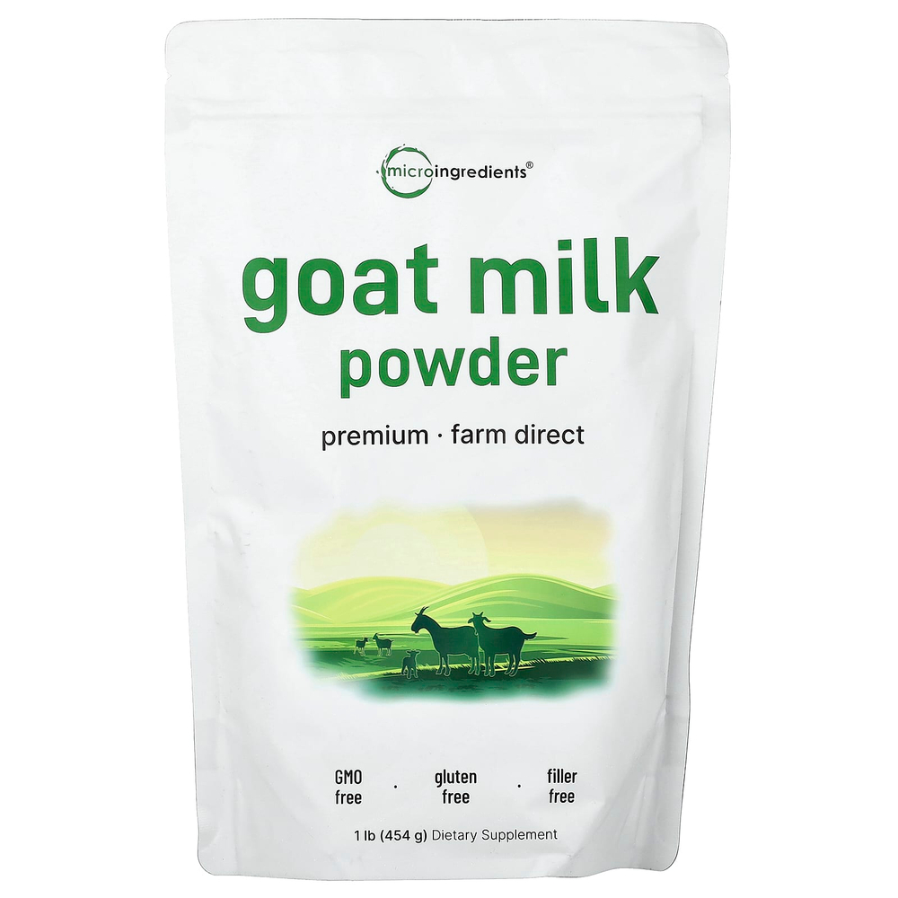 Micro Ingredients, сухое козье молоко, 454 г (1 фунт)