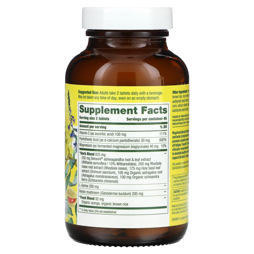 MegaFood, Adrenal Strength, 90 таблеток
