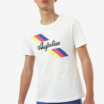 Мужская теннисная футболка Australian Jersey T-Shirt with Print - bianco