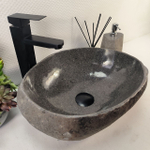 Каменная раковина из речного камня RS-05264 (41*33*15) 0861 из натурального камня