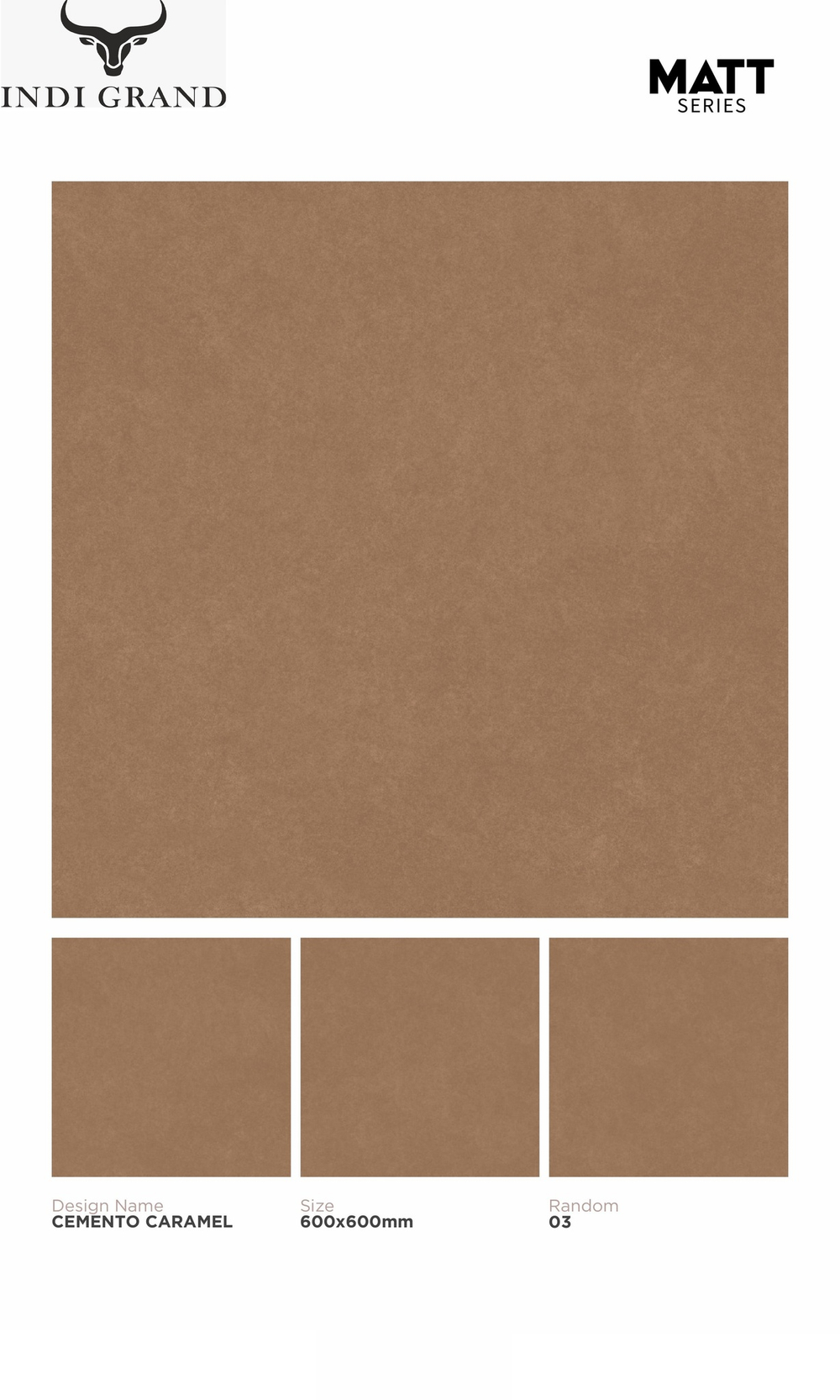 Керамогранит matt 60х60 cemento caramel