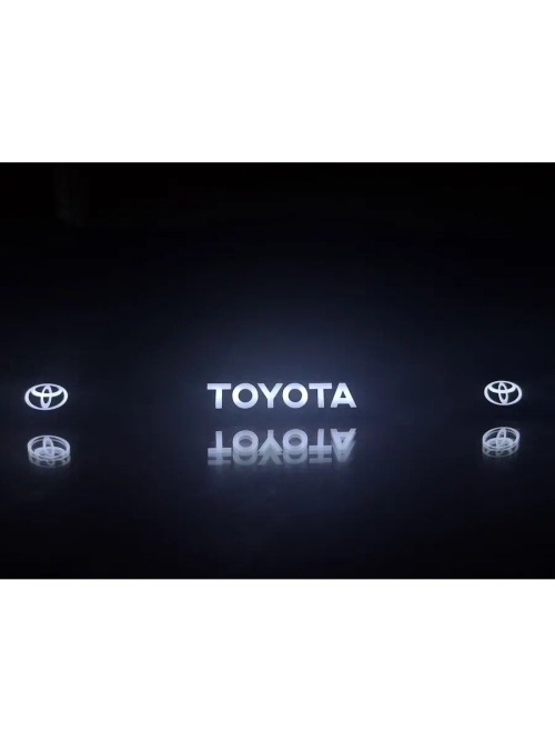 Рамка для номера с подсветкой, пластик ABS. Toyota. Подсветк