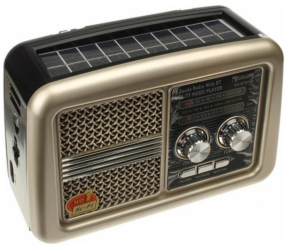 Радиоприемник с MP3 плеером и BT+Solar panel +LED RX-BT978S