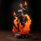 Triss on fire - The Witcher