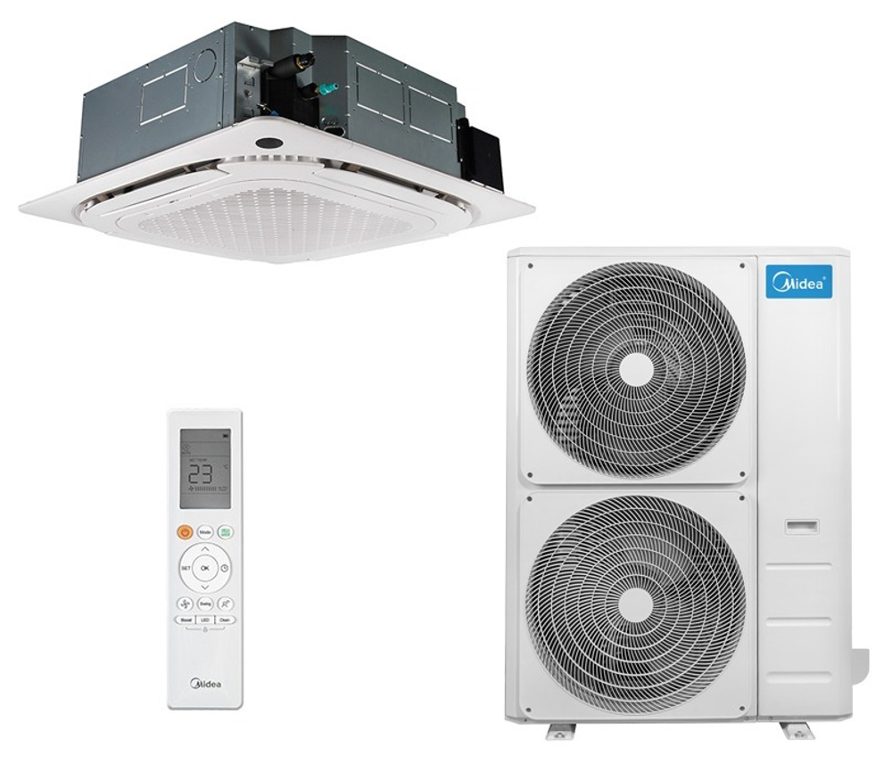 Кассетный кондиционер инверторного типа Midea Breezeless Super Slim Round Flow Full DC Inverter