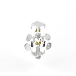 Разветвитель электрический ЭРА SP-4-W на 4 розетки без заземления 16А белый | Тройники